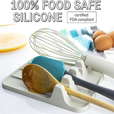 Nonpourus Heat Resistant Utensil Rest , Silicone Utensil Holder