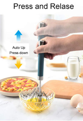 Semi Automatic Wire Whisk Kitchen Tool ODM Available 10.31in Long