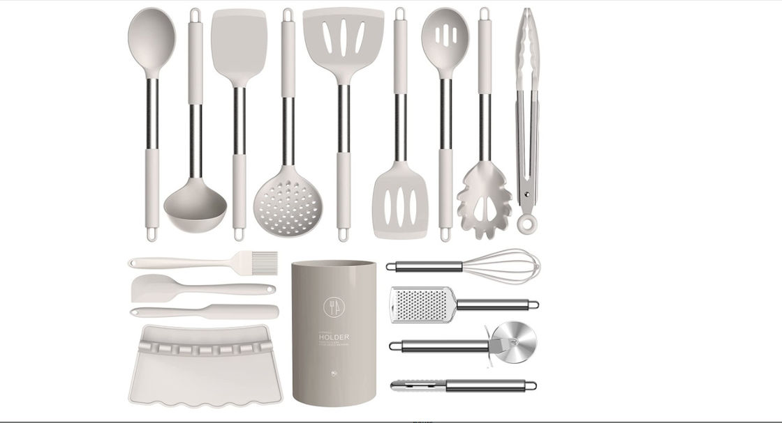 Heat Resistant Kitchen Silicone Kitchen Utensil Sets Dishwasher Friendly